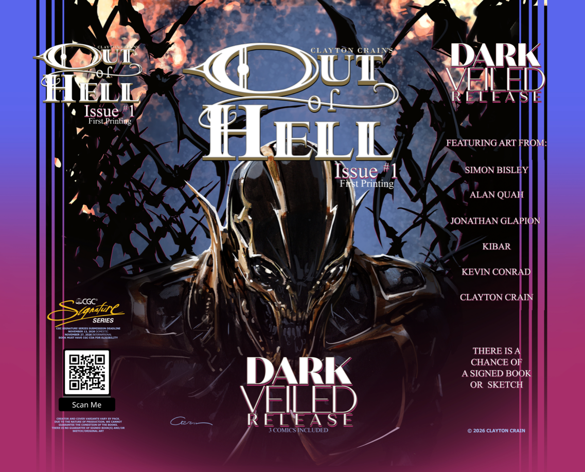 Out of Hell Issue 1 Dark Veiled Release packaging artwork