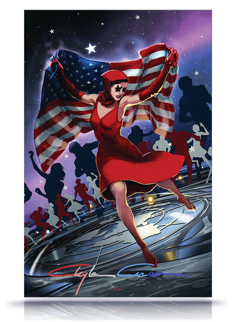 PREORDER:  NYCC Department of Truth Foil Patriotic Signature