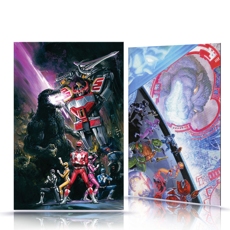 PREORDER:Two Pack Power Rangers Vs Godzilla No. 1 w/1:10 Incentive Cover