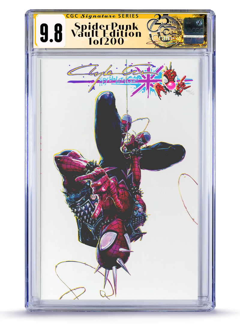 9.8 HEY HO Remarque Signature LTD to 6 Vault Edition CGC Signature Series Spider-Punk Arms Race No. 1 Ltd 200