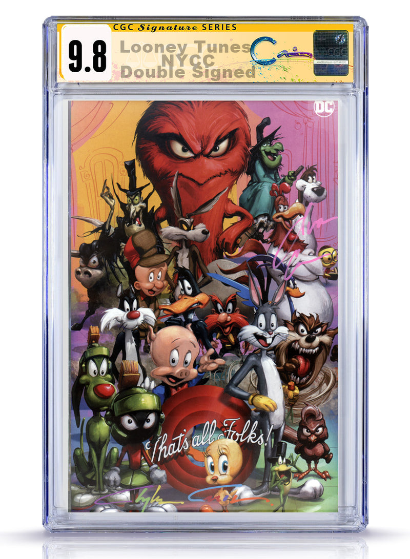 DOUBLE SIGNED  CGC Signature Series Infinity Signed + Ivan Cohen (Writer) NYCC Looney Tunes Variant