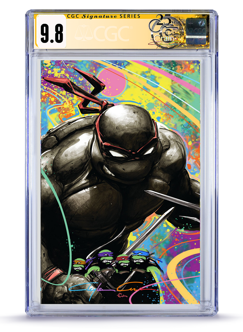 PREORDER: TMNT No. 1   CGC Signature Series Four Turtle Remark on Michelangelo with Infinity Signature 1 of 1