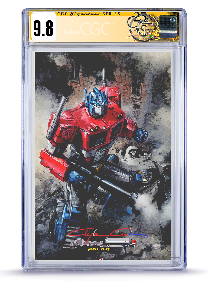 1 of 6 CGC Signature Series Remarked  AutoBots Roll Out w/Coa Oil Painted Transformers #1 7th Printing Ltd to 242 Copies