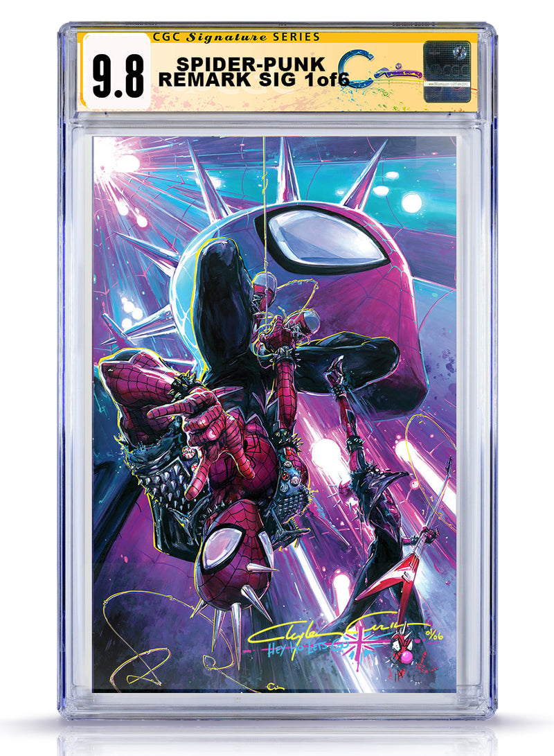 CGC Signature Series Spider-Punk Arms Race No.1 Virgin REMARK Signature LIMITED TO 6