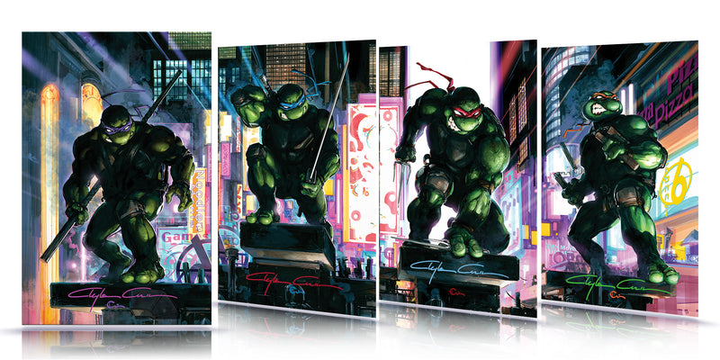 PREORDER: TMNT No. 2  Classic Signatures w/COA Four Pack LTD to 300