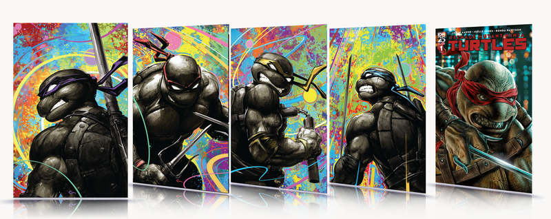 PREORDER: TMNT No. 1   Four Pack Crain Covers + 1:75 Bermejo