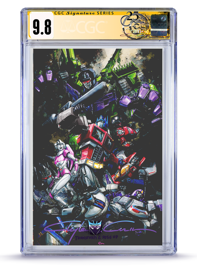 1 of 6 CGC Signature Series Remarked  "TRANSFORM & RISE UP" w/COA Transformers No.20