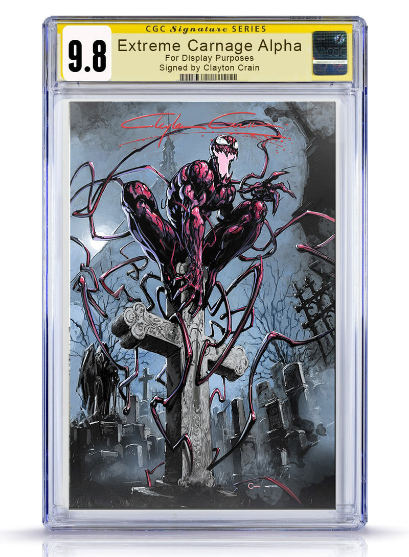 CGC 9.8 Dual Murder Signature Extreme Carnage Alpha #1 Virgin Variant Limited to 600 copies Worldwide