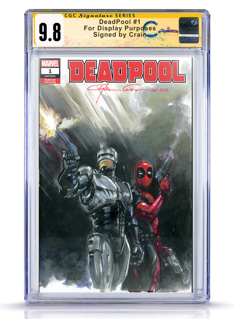 CGC 9.8 Deadpool #1 RoboCop Painted Cover Signature Series