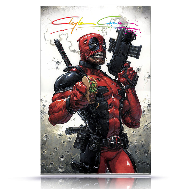 Murder Infinity Signed w/COA Deadpool Nerdy Thirty 99 Problems But a Taco Isn't One Variant